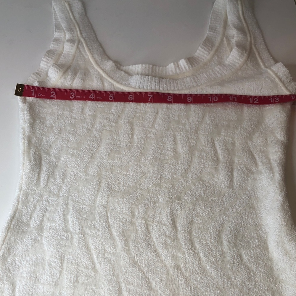 Fendi Bodycon White Textured Knit Mini Dress women’s 40 Italy US 4 EUC - Picture 5 of 13